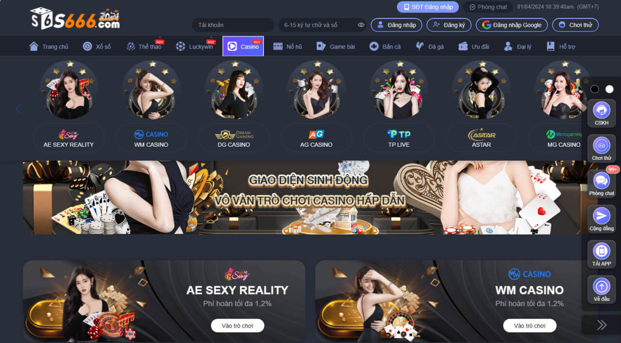 hệ thống game casino trực tuyến